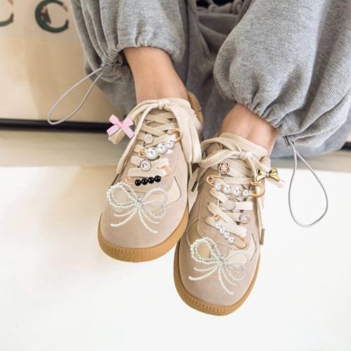 Mity rain 30PCS Charms for Sneakers - Lace Charms Contain Bows/Clips/Pins/Jewelry, Decoration and Jewelry for Shoes