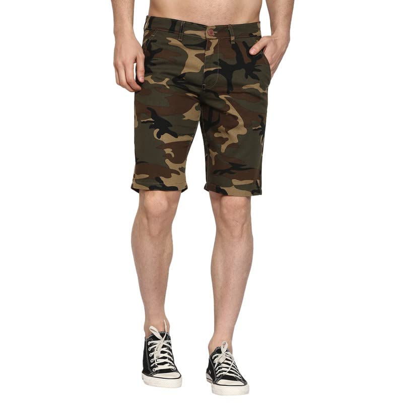 Chino Printed Shorts Half Pants Green Color Men and Boys Size-30-image-46