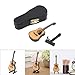 CYSFETENA Wooden Miniature Guitar with Stand and Case ,Mini Guitar Collectible Figurines Dollhouse Miniatures, Lovely Musical Instrument Display Model (3.9