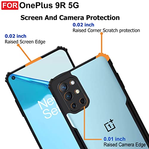 Image of Zapcase Back Case Cover for OnePlus 9R | Compatible for OnePlus 9R Back Case Cover | 360 Degree Protection Back Cover Case | Clear Case with Camera Protection | (TPU + PC | Matte Black)