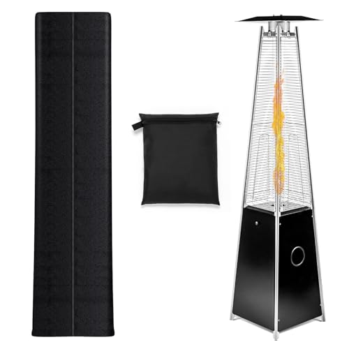 Havyduti Pyramid Patio Heater Covers, Outdoor Pyramid Propane Heater Cover, Heavy-duty and Weather-resistant Oxford Fabric, Waterproof, Dust-proof, Snow-proof, Windproof, with Zipper and Storage Bag