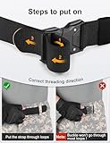 JUKMO Quick Release Tactical Belt, Military Work 1.5" Nylon Web Hiking Belt with Heavy Duty Seatbelt Buckle (Medium-for Waist 36"-42" (Length 49"), Black) - Image 8