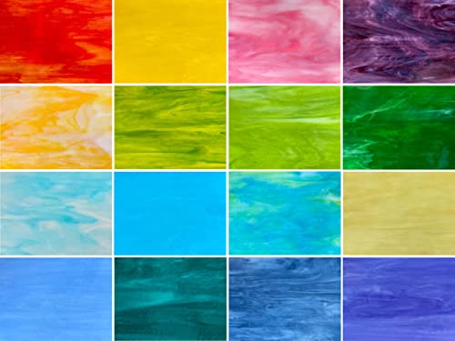 LITMIND 120 Buntglas Mosaikfliesen - Schillernde Blattformen Zum Basteln