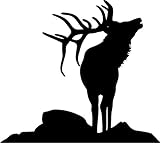 Elk on Rock Stencil Made from White 4 ply Mat Board