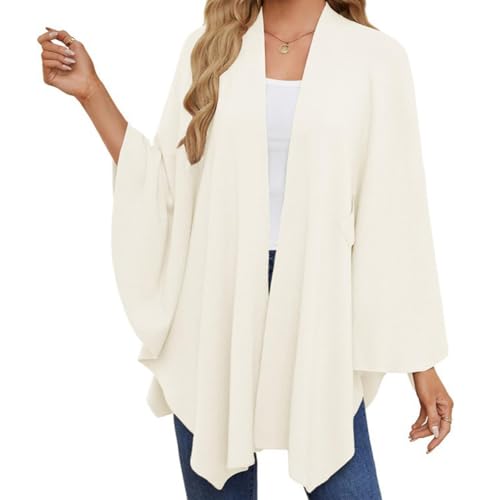 Elegant Shawl Wraps Soft Open Front Poncho Sweater, Shawl Wraps for Women, for Office, Travel2