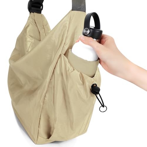 CONTAIL 18L Nylon Daily Shoulder Bag,Water-Resistant Crossbody Bag with Removable Insulated Beverage Holder4