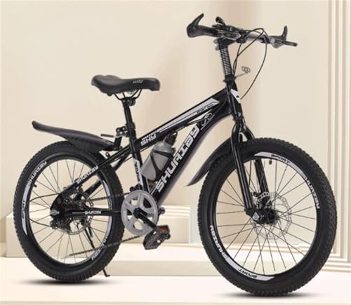 【XXA】子供用自転車調節可能なシート 18/20/22/24 インチ 6〜12歳男の子女の子 調整可能な速度 小学生 ポンプ、ウォーターボトル、自転車用ロック、ショルダーバッグ、フェンダー、ベル、ウォーターボトルホルダー、懐中電灯付き (シングルスピード