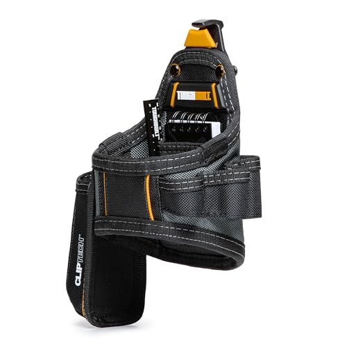 ToughBuilt ClipTech Series - Utility Pouch Tape & Knife Pouch + Notebook & Pencil Heavy-Duty Tool Belt Organizer All-in-One Tool & Accessory Pouch (TBL-CT-425X)