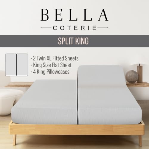 Image of Bella Coterie Luxury Bamboo Viscose Split King Sheet Set, Organically Grown