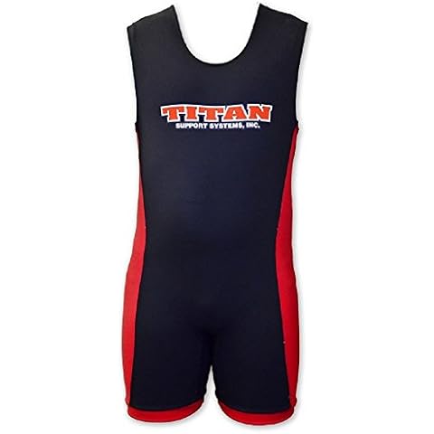 LiftingLarge Titan Triumph Powerlifting Singlet Black/Red IPF Legal (XL) Cover