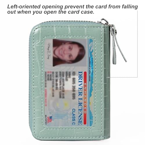 Image of Credit Card Wallet, RFID Card Case Wallet, Zipper Card Cases Holder for Men Women, RFID Blocking, KeyChain Wallet, Compact Size Card Organizer Case for Women
