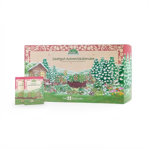 Saatgut-Adventskalender von 'Die Stadtgärtner' | 24 Samen-Tütchen mit samenfestem Saatgut |...