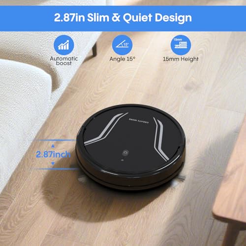 Image of Bagotte Robot Vacuum and Mop Combo,5000Pa Suction Robotic Vacuums Cleaner, Low Noise, Self-Charger,2.4G WiFi /App /Alexa /Remote Control for Pet Hair,Hard Floor,Carpet