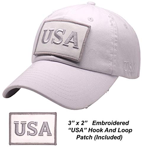 Image of Antourage American Flag Unisex Baseball Hat for Men and Women | USA Flag Mesh Snapback Flat Visor Cap + 2 Patriotic Patches