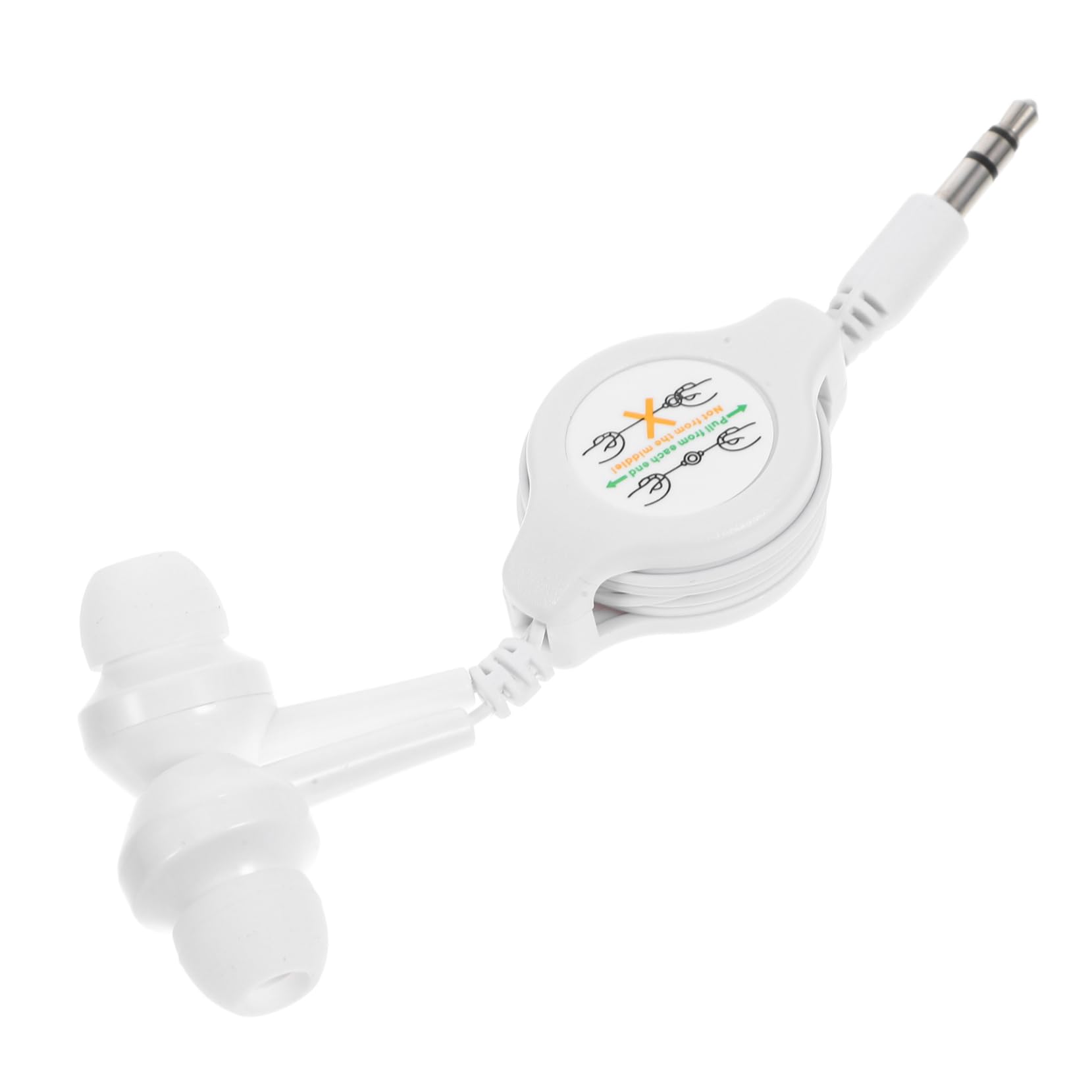 Uonlytech Double Pull Telescopic in Ear Earbuds Lightweight Earphones for Players CD Players and Smart Devices Comfortable Cushions