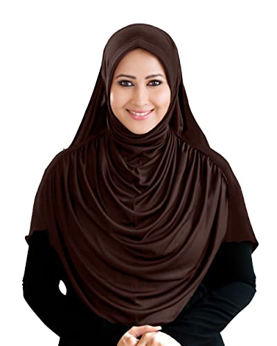 Image of Mehar Hijab Stretchable Frilled Hijab Scarf for Muslim Women | Soft Polyester Stylish Hijab for Women & Teenagers Faeezah Hijab