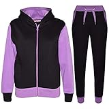 A2Z 4 Kids® Trainingsanzug Mädchen Jungen Unisex Plain & Camouflage Aufdruck - T.S Plain 101 Lilac 11-12
