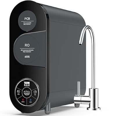 TJN 600G RO Water Purifier?FCC & UL 979 Certification. 600G High Flow (1.5L/min), Dual RO+PCB Filters. Reduces TDS & PFAS, 2:1 Pure-to-Drain Ratio. Includes Faucet & Tubing, Under Sink Installation