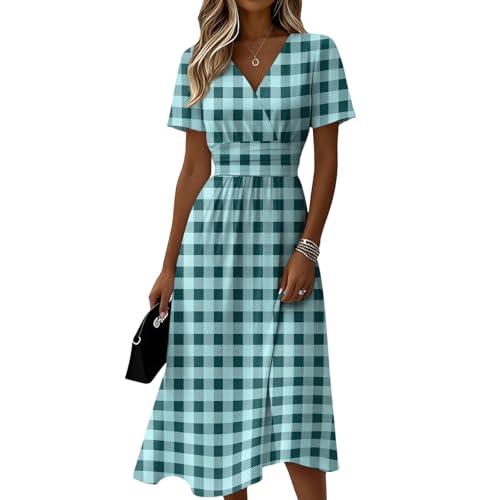 Robe femme à imprimé carreaux ample pour rester fraîche et élégante en été