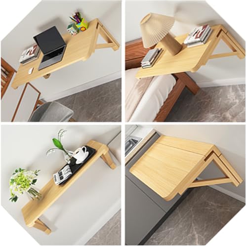 Bureau pliable mural pour petits espaces table compacte 80x60cm - 6
