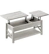 Rolanstar Coffee Table, Lift Top Coffee Table with Drawers and Hidden ...