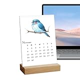 MATÉRIAUX DURABLES : Avec son papier couché de haute qualité et son support en bois durable, le calendrier des oiseaux 2026 est conçu pour résister à une utilisation quotidienne, offrant des performances constantes, qu'il soit affiché sur un bureau ou dans un espace de vie pour une planification toute l'année.