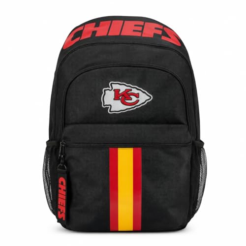 Proformance Home NFL Kansas City Chiefs Backpack Triple Stripe Wordmark Design with Keychain