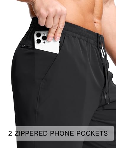 GGJ Men's Lightweight Athletic Shorts with Zipper Pockets 7"/5"/9" Gym Workout Running Quick Dry Tennis Shorts for Men4