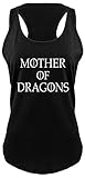 Ladies Racerback Tank Mother of Dragons T Shirt Thrones TV Show Gamer Gift Tee Black 2XL