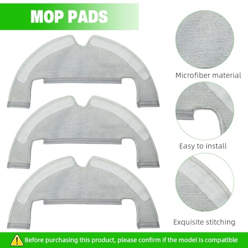 Image of HASTHIP Compatible with Dreame D10s Plus 10Pcs Accessories for Dreame D10s Plus Vacuum Cleaner, with 1 Main Brush, 3 Side Brushes, 3 Mops, 3 Filters, Replacment Accessories Parts for D10s Plus