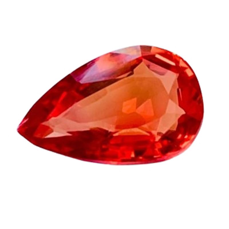 Saphir orange naturel poire 15x10mm pour création de bijoux uniques GH_NAT_00871