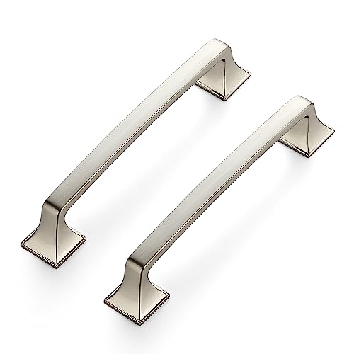 Image of Ravinte 30 Pack Solid 5 inch Square Foot Arch Pulls Kitchen Cabinet Handles Brushed Nickel Pulls Silver Dresser Kitchen Cupboard Hardware Handles for Cabinets Cupboard Drawers