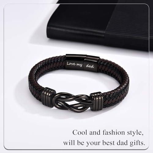 Pulsera Infinity Knot de Cuero para Hombre miniatura 2
