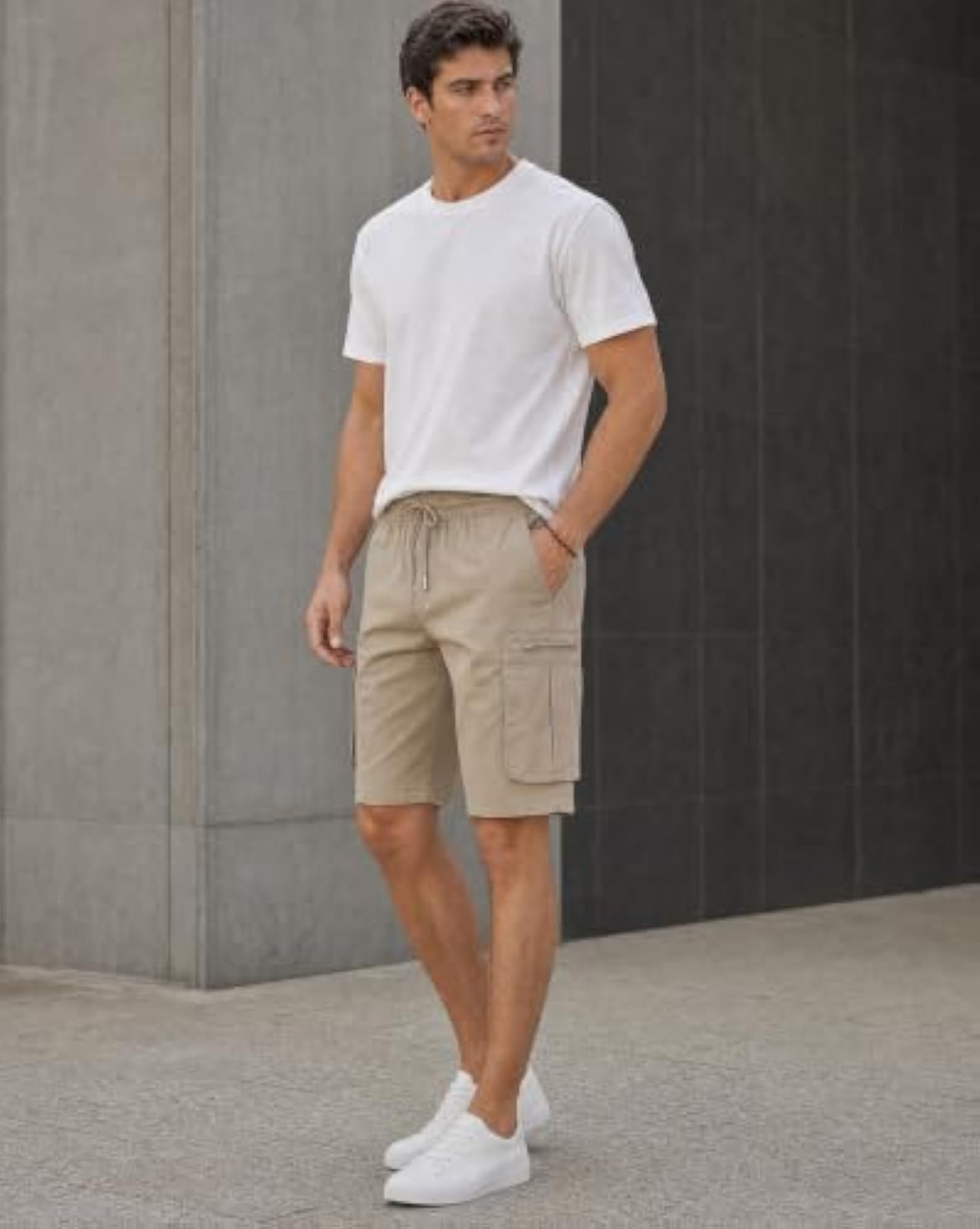 Voyage Cargo Shorts with Gunmetal Zipper Pockets