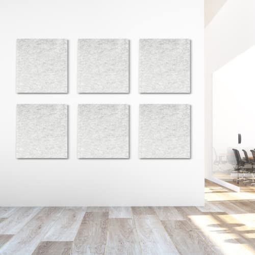 SoundsulateTM Paneles Acústicos Absorbentes de Sonido para Pared (Elija color y tamaño) (2′ x 2′ = 20 paneles/paquete, Gris) miniatura 1