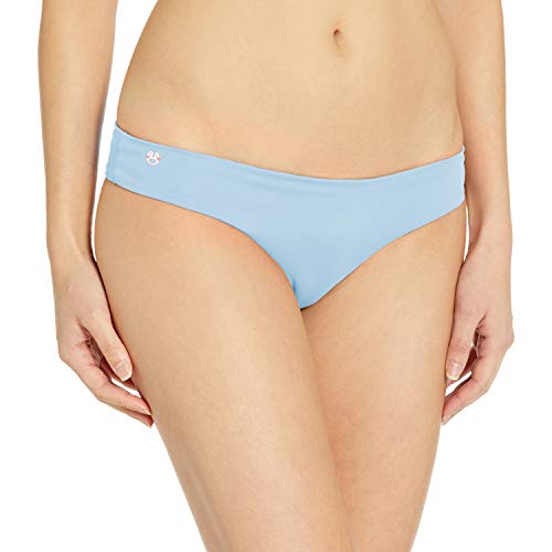 Maaji Women's Sublime Reversible Chi Cut Bikini Bottom Swimsuit, Sandbar Light Blue/Floral, Large
