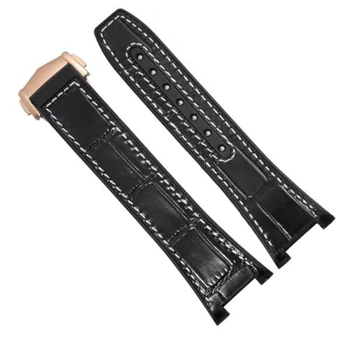 yeziu Para Omega Constellation Double Eagle serie 131.133 correa de reloj Manhattan goma piel de vaca correa de observatorio masculino muesca(Black4)