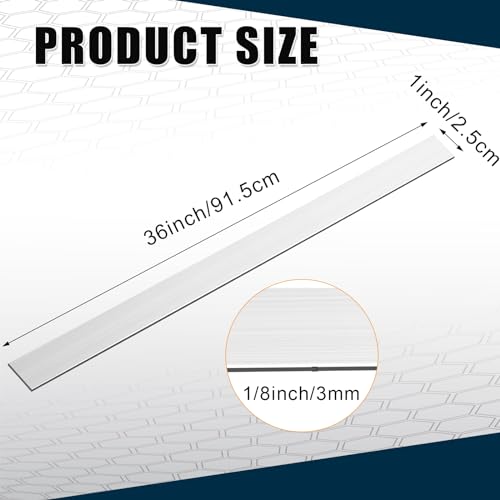 Image of Zonon 2 Pcs 6061 Aluminum Flat Bar 1 /8 Thickness x 1'' Width x 36'' Length General Purpose Plate Metal Aluminum Bar