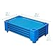 ECR4Kids Stackable Kiddie Cot, Assembled, Toddler Size, Classroom Furniture, Blue, 5-Pack