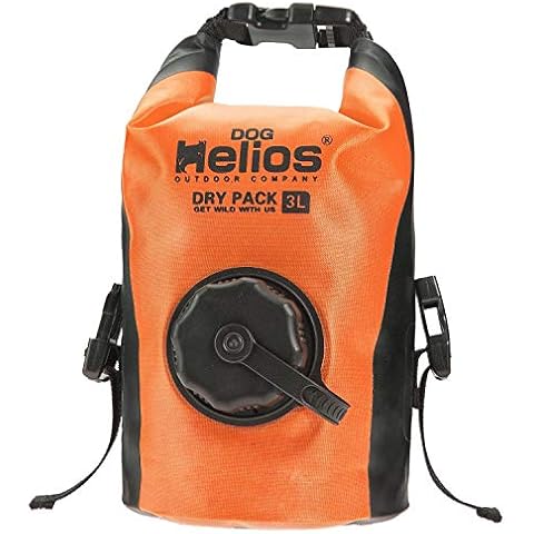 Dog Helios 'Grazer' Waterproof Outdoor Travel Dry Food Dispenser Bag, 3L, Orange Cover