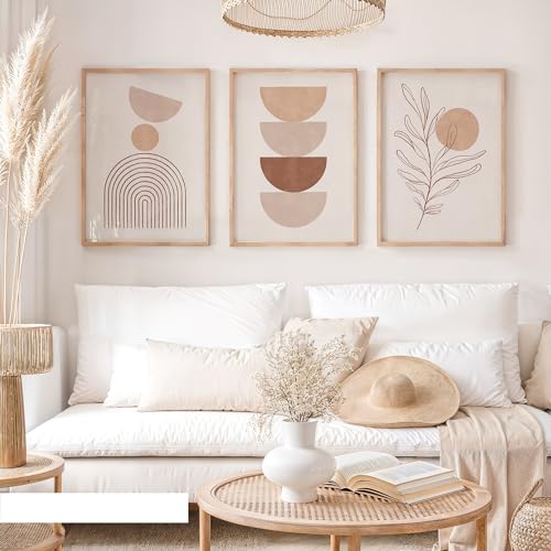 OHBIMBA® Set De 3 Laminas Decorativas Pared Abstractas Para Cuadros Decoracion Salon Modernos - Posters Para Pared Cuadros Decorativos Decoracion Pared - Lienzos Decorativos Tamaño 30X40cm - S3026 - imagen 4
