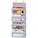 Simplehouseware Over Door/Wall Mount 4 Clear Window Pocket Organizer, Gray