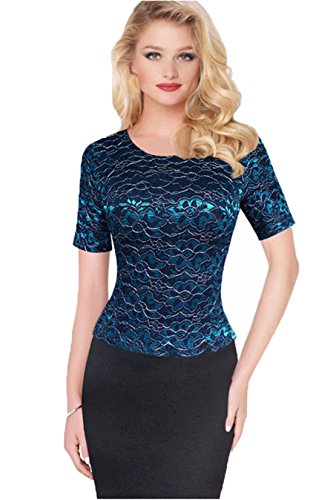 Jupe en dentelle YALI col rond dorée taille S sublimez votre silhouette