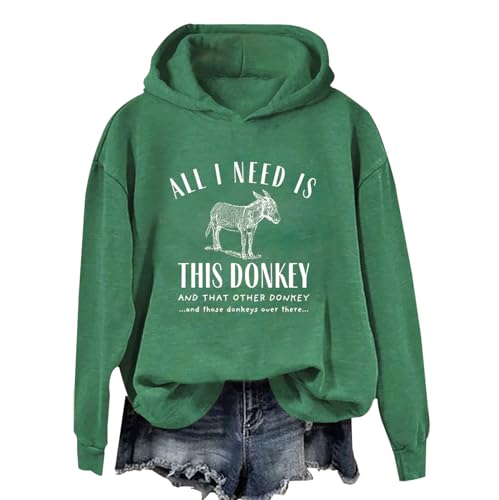 All I Need is This Donkey Hoodie Funny Donkey Hoodie Men Women