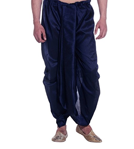 Kurta tradicional con Dhoti para festivales y bodas conjunto masculino azul marino