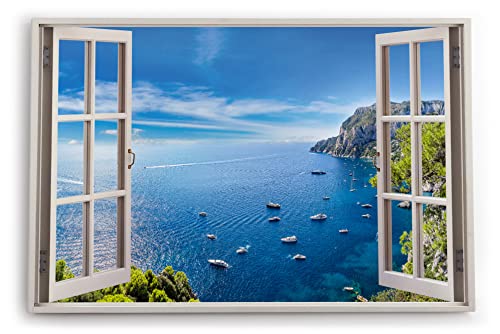 Paul Sinus Bilder Fensterblick 120x80cm Insel Capri Italien Mittelmeer...