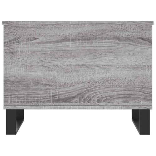 Table basse gain de place gris Sonoma réglable avec rangement fermé - 7