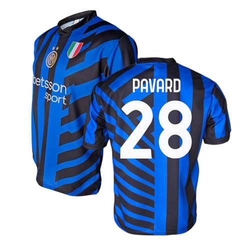 Inter - Camiseta 2024/2025 Personalizable con Nombre y Número, Réplica Oficial, Azul, Negro, 100% Poliéster, Adulto y Niño. Ideal para Todos los Aficionados Nerazzurri