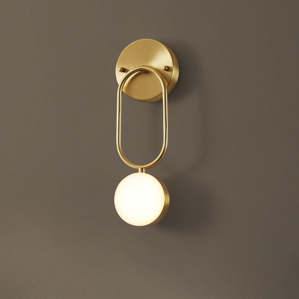 CWCQGH Acrylic Wall Mount Lighting Gold Wall Sconce Mid Century Globe Wall Light Fixtures H65 All Copper Sconces Wall Decor Wall Lamp,Chandelier Ceiling Fixtures