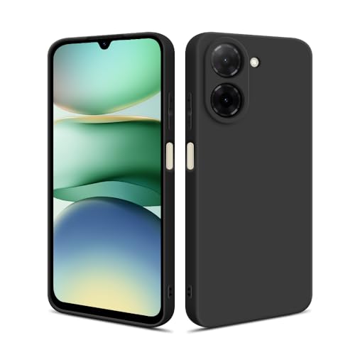 HS Products HSP Hülle für Xiaomi Redmi A5 Matt Stoßfest & Passgenau | Durchgefärbtes TPU Silikon Case mit Kameraschutz Anti-Fingerprint & Staubschutz Schwarz